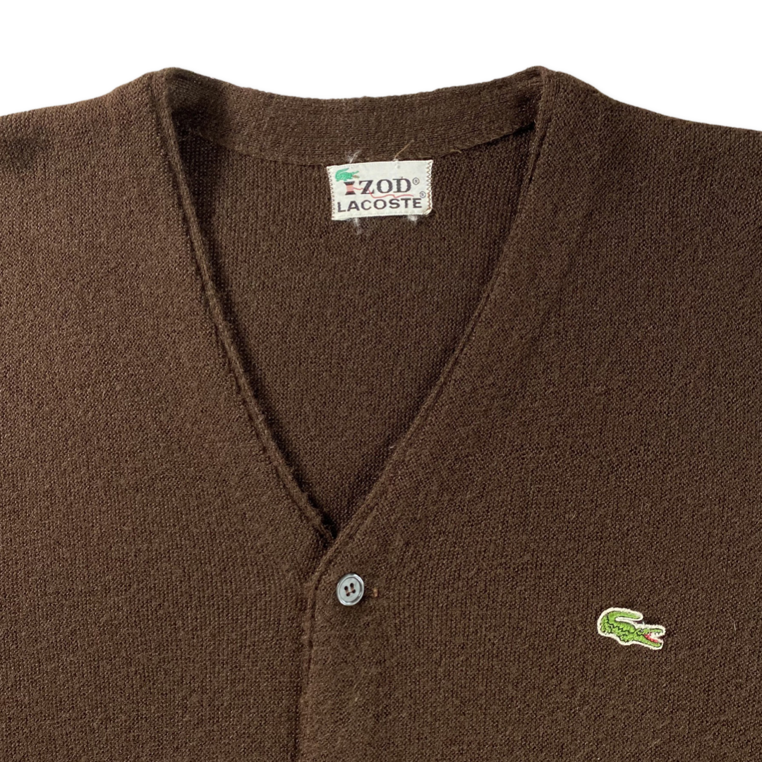 70s Izod Lacoste Cardigan •Large