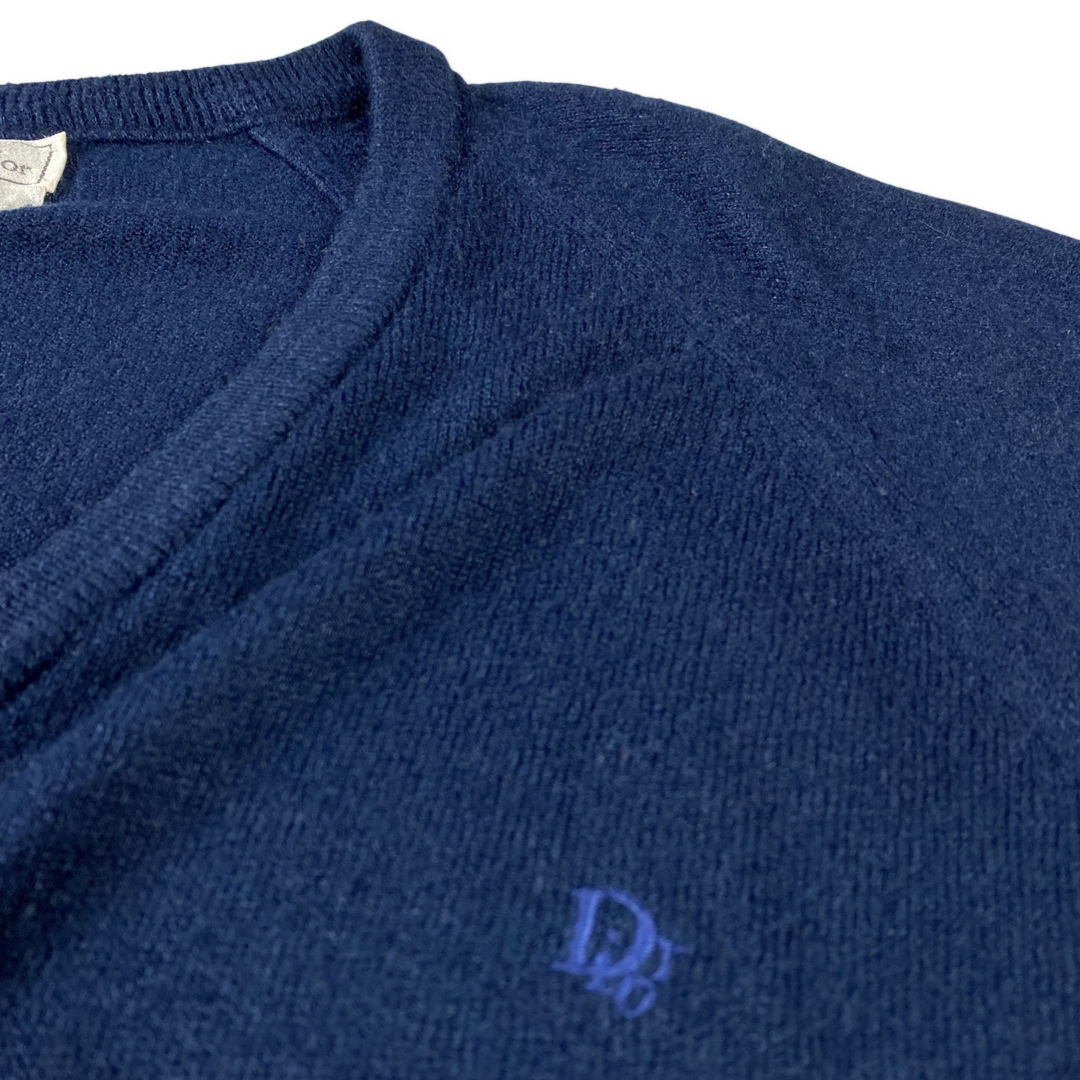 80s Christian Dior V-Neck Sweater •XL