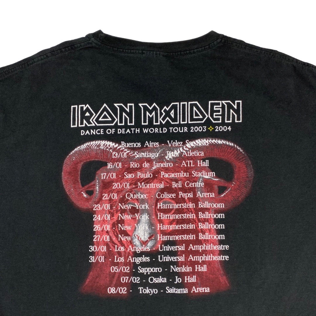 Vintage 2003 Iron Maiden Dance Of Death World Tour Tee •XL