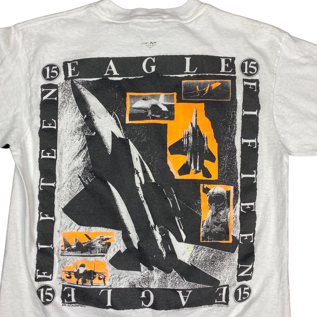 Vintage 1991 F-15 Eagle Jet Lion Tee •Medium