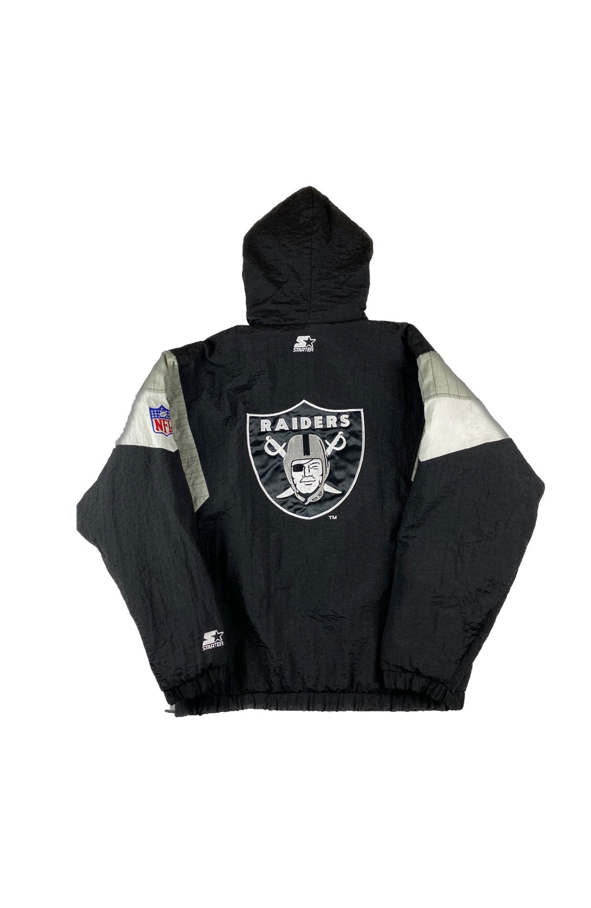 Oakland Raiders Starter Pullover Puffer Jacket •Large – Vintage Studios