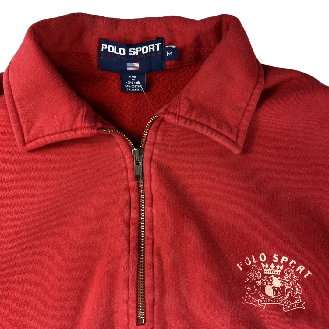 90s Polo Sport quarter zip Sweatshirt •Medium