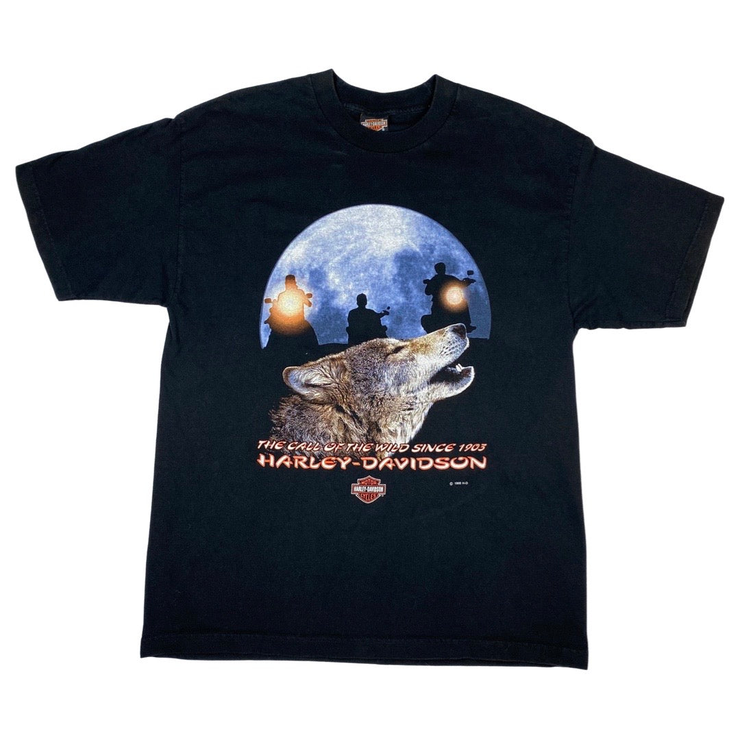 Vintage 1998 Harley Davidson Wolf Tee •XL