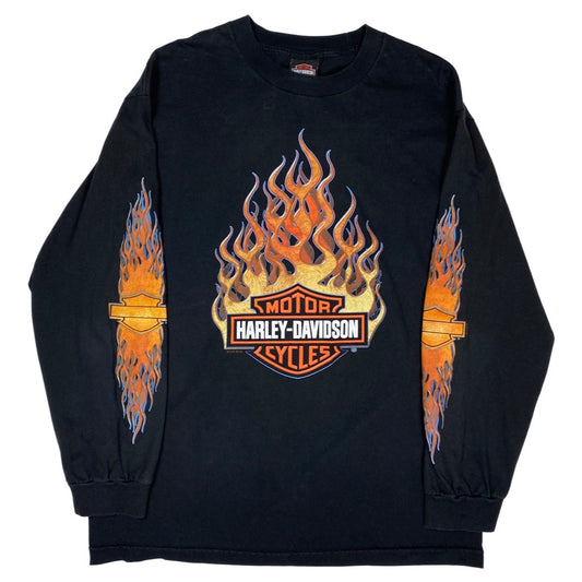 2010 Harley Davidson Flames Long Sleeve Tee •Large