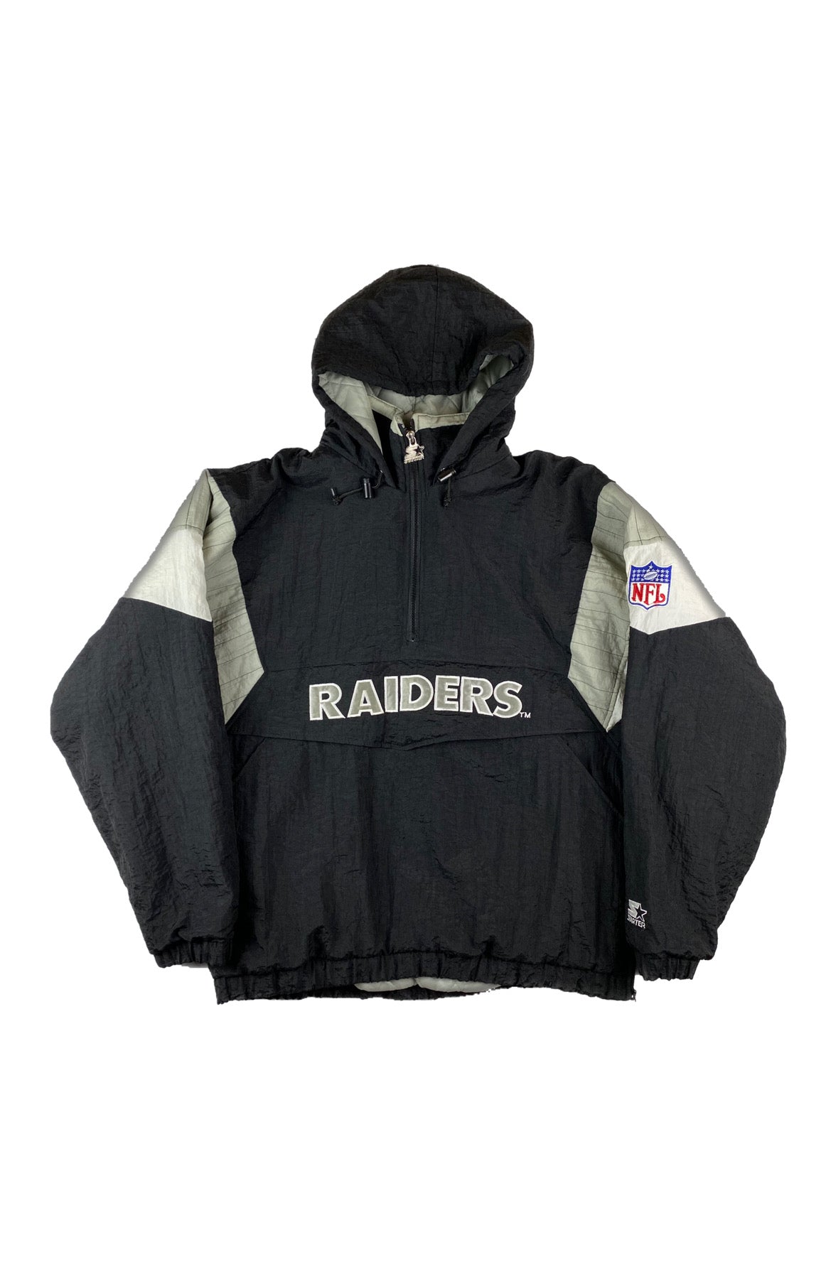 Oakland Raiders Starter Pullover Puffer Jacket •Large – Vintage Studios