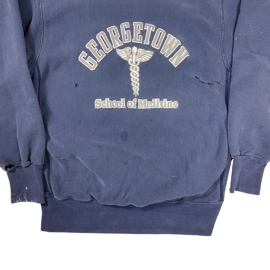 Vintage Georgetown School of Medicine Reverse Weave Crewneck •Large