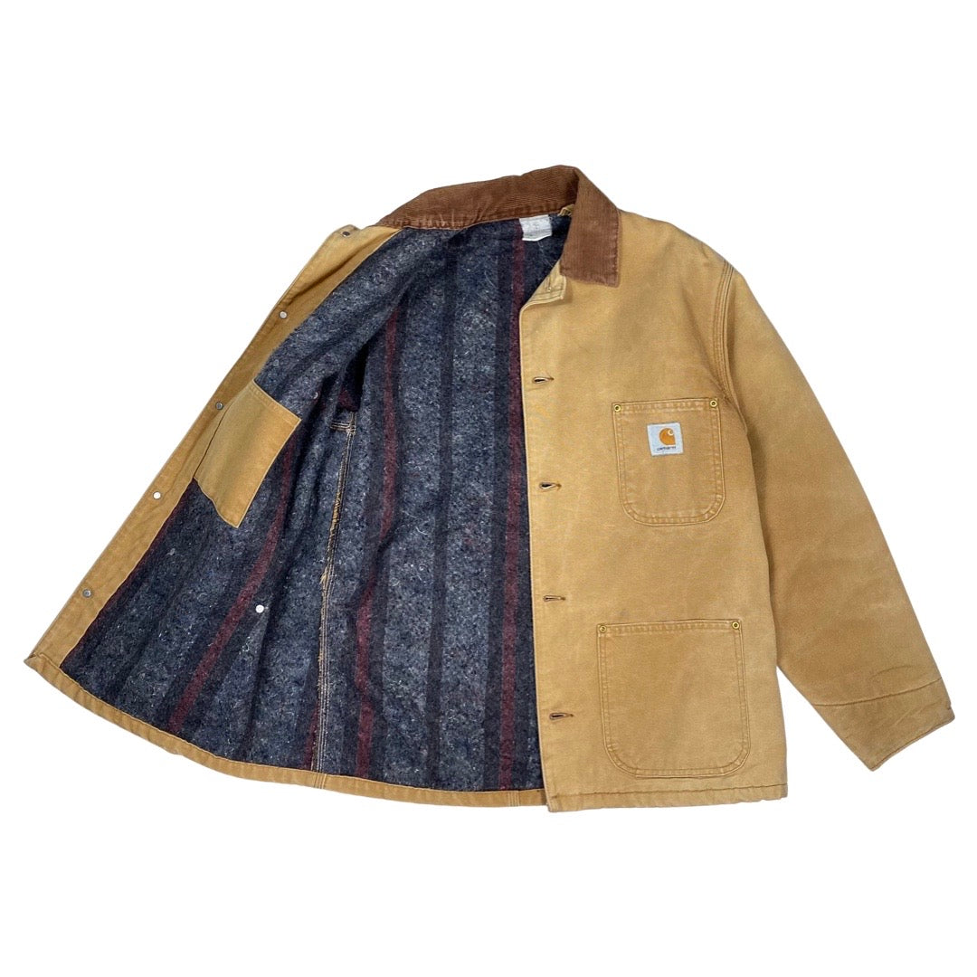 Vintage Carhartt Blanket Lined Chore Jacket •Large