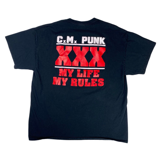 2007 WWE C.M Punk Hardcore Straight Edge Tee •XL