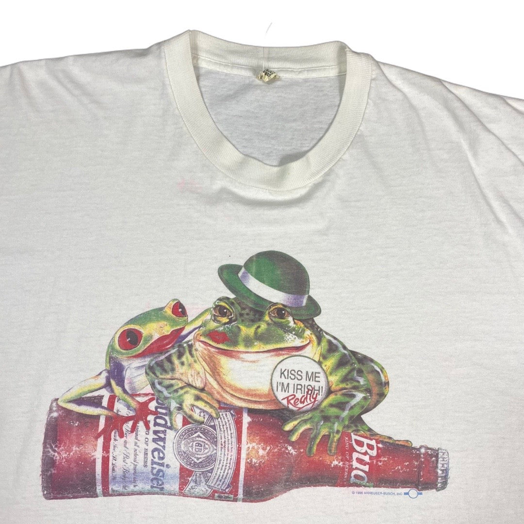 Vintage 1996 Budweiser Frog Tee •XL