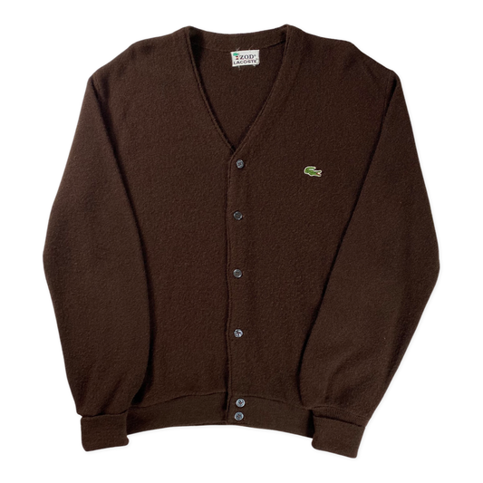 70s Izod Lacoste Cardigan •Large