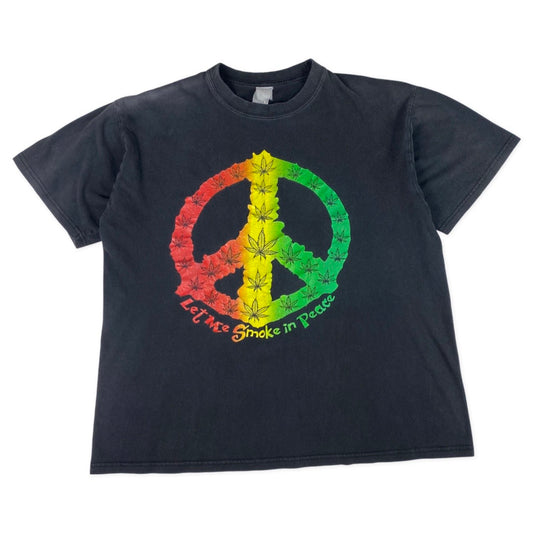 Vintage Let Me Smoke In Peace Weed Tee •Large